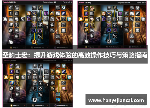 圣骑士宏：提升游戏体验的高效操作技巧与策略指南